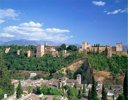 Alhambra castle, granada, Andalucia, Spain Foto de stock - Con derechos protegidos, Código: 855-03254875