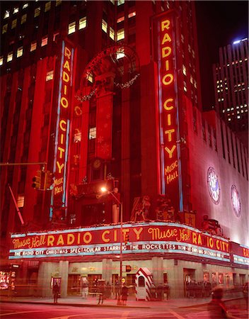 Radio City Music Hall, Rockfeller Center, New York City, USA Stock Photo - Rights-Managed, Code: 855-03254901