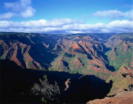Waimea Canyon, île de Kauai, Hawaii, USA Photographie de stock - Rights-Managed, Code: 855-03254919