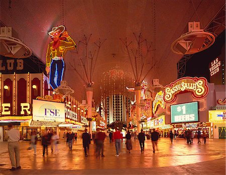 Neons on Fremont Street, Las Vegas, Nevada, USA Foto de stock - Con derechos protegidos, Código: 855-03254944