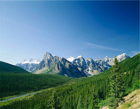 Valley of Ten Peaks Banff National Park Alberta Canada Foto de stock - Direito Controlado, Número: 855-03255017