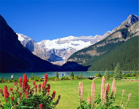 World Heritage Banff National Park Lake Louise, Canada Foto de stock - Con derechos protegidos, Código: 855-03255019