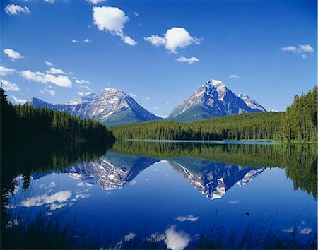 Leech Lake, Jasper National Park, Canada Stock Photo - Rights-Managed, Code: 855-03255011