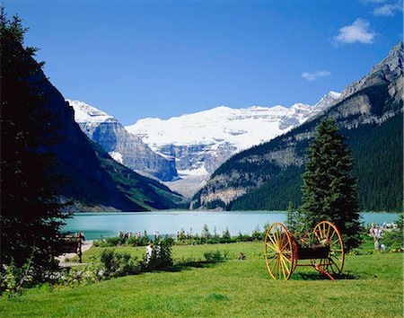 snow capped mountain canada - World Heritage Banff National Park Lake Louise, Canada Stock Photo - Rights-Managed, Code: 855-03255020