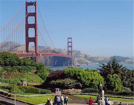 ponte golden gate - Golden Gate Bridge, San Francisco, California, USA Foto de stock - Direito Controlado, Número: 855-03255091
