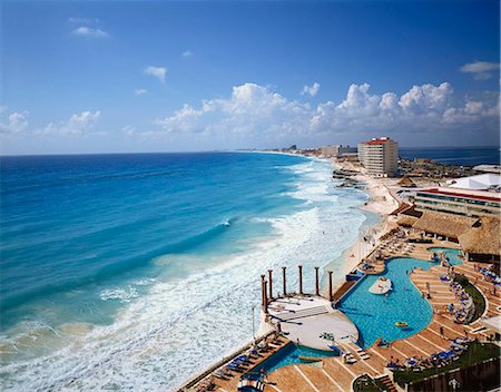 Cancun beach, Yucatan, Mexico, Central America Foto de stock - Con derechos protegidos, Código: 855-03255235