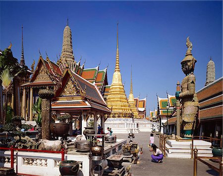 Wat Pra Keo, Bangkok, Thailand Stock Photo - Rights-Managed, Code: 855-03255272