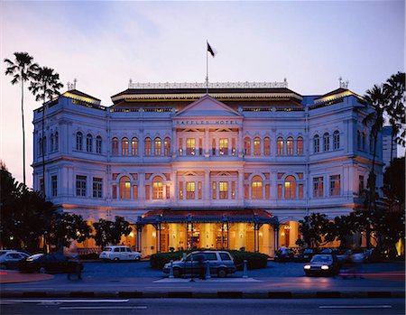 singapore landmarks - Raffles Hotel, Singapore Foto de stock - Con derechos protegidos, Código: 855-03255336