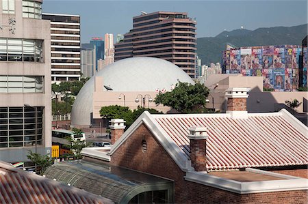 simsearch:855-03253481,k - Overlooking Space Museum from the Former Hong Kong marine police headquarter and Cultural Centre, Hong Kong Foto de stock - Con derechos protegidos, Código: 855-03252918