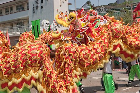 simsearch:855-03252882,k - Dragon dance celebrating the Tam Kung festival, Shaukeiwan, Hong Kong Foto de stock - Direito Controlado, Número: 855-03252911