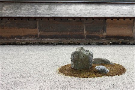 Japanese stone garden, Tenryuji, Sagano, Kyoto, Japan Stock Photo - Rights-Managed, Code: 855-03253004