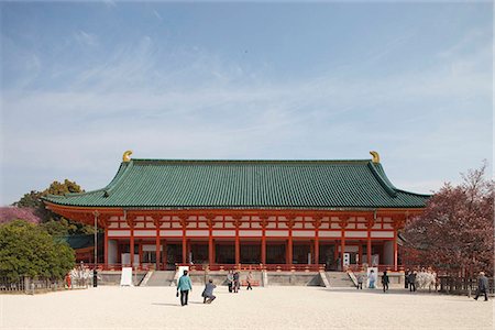Main hall, Heian-jingu shrine, Kyoto, Japan Stock Photo - Rights-Managed, Code: 855-03253072