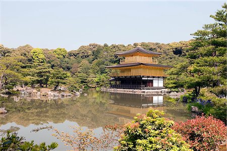 rokuon ji - Kinkaku-ji (Golden pavilion), Kitayama, Kyoto, Japan Stock Photo - Rights-Managed, Code: 855-03253204