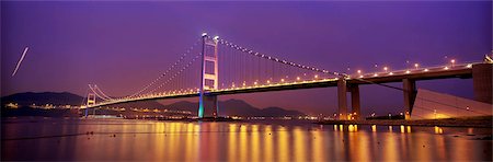 simsearch:855-03252802,k - Tsing Ma Bridge from Park Island at dusk, Ma Wan, Hong Kong Foto de stock - Con derechos protegidos, Código: 855-03253257