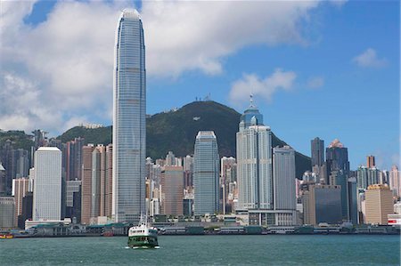 Central skyline from Kowloon, Hong Kong Fotografie stock - Rights-Managed, Codice: 855-03253441