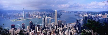 Paysage urbain depuis le pic, Hong Kong Photographie de stock - Rights-Managed, Code: 855-03253516