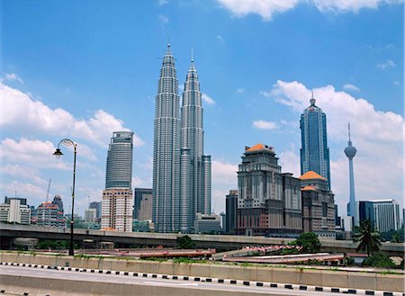 City skyline and highway, Kuala Lumpur, Malaysia Foto de stock - Direito Controlado, Número: 855-03253724