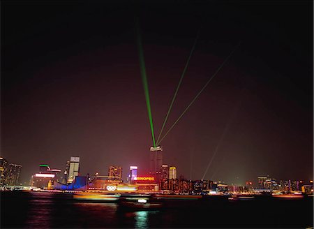 symphony of lights - Symphony of Light in Victoria Harbour, Hong Kong Stock Photo - Rights-Managed, Code: 855-03253817