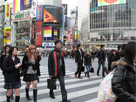 Streetscape, Shibuya, Tokyo, Japan Stock Photo - Rights-Managed, Code: 855-03253945