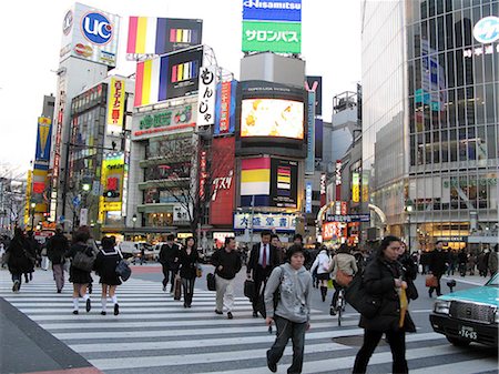 Streetscape, Shibuya, Tokyo, Japan Stock Photo - Rights-Managed, Code: 855-03253951