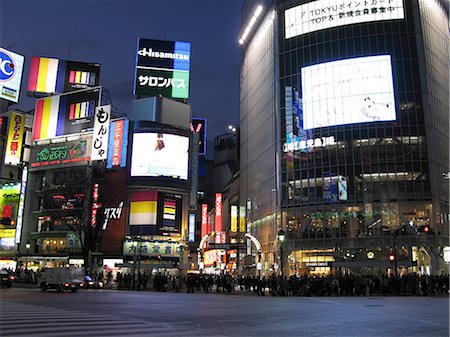 Streetscape, Shibuya, Tokyo, Japan Stock Photo - Rights-Managed, Code: 855-03253962