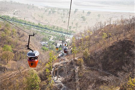 simsearch:400-07089747,k - Cable cars moving towards Chandi Devi Temple, Haridwar, Uttarakhand, India Stock Photo - Rights-Managed, Code: 857-06721450