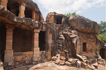 simsearch:857-06721579,k - Entrance of an ancient cave, Udayagiri and Khandagiri Caves, Bhubaneswar, Orissa, India Foto de stock - Con derechos protegidos, Código: 857-06721582