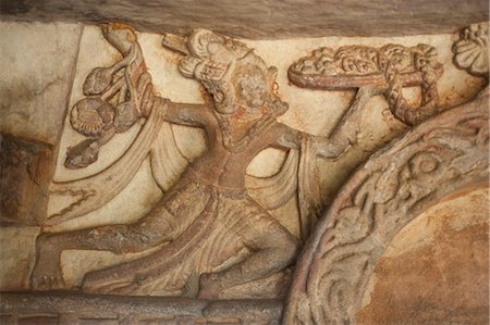 simsearch:857-06721531,k - Details of carvings at an archaeological site, Udayagiri and Khandagiri Caves, Bhubaneswar, Orissa, India Stock Photo - Rights-Managed, Code: 857-06721594