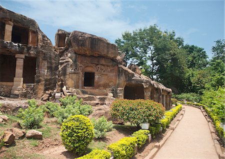 simsearch:857-06721579,k - Ruins of buildings at an archaeological site, Udayagiri and Khandagiri Caves, Bhubaneswar, Orissa, India Foto de stock - Con derechos protegidos, Código: 857-06721599