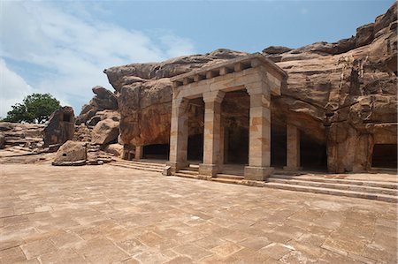 simsearch:857-06721579,k - Ruins of buildings at an archaeological site, Udayagiri and Khandagiri Caves, Bhubaneswar, Orissa, India Foto de stock - Con derechos protegidos, Código: 857-06721601