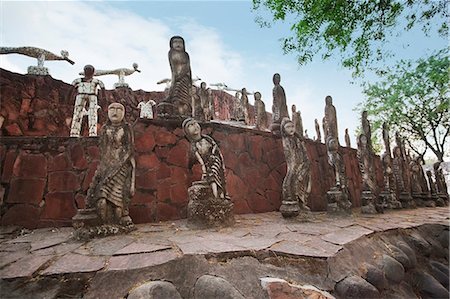 representing - Sculptures at Rock garden by Nek Chand Saini, Rock Garden of Chandigarh, India Stock Photo - Rights-Managed, Code: 857-06721648