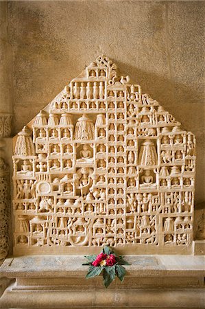 ranakpur - Carving on a wall, Adinath Temple, Jain Temple, Ranakpur, Pali District, Udaipur, Rajasthan, India Stock Photo - Rights-Managed, Code: 857-03192529