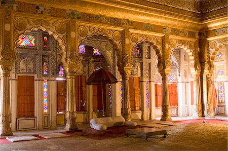 Interiors of a fort, Moti Mahal, Mehrangarh Fort, Jodhpur, Rajasthan, India Stock Photo - Rights-Managed, Code: 857-03192597