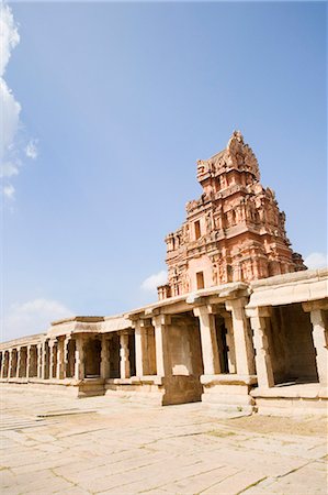 Colonnade of a temple, Krishna Temple, Hampi, Karnataka, India Foto de stock - Con derechos protegidos, Código: 857-03192755