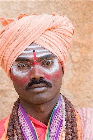 Portrait of a sadhu, Hampi, Karnataka, India Stock Photo - Rights-Managed, Code: 857-03192801