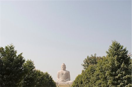 Low angle view of a statue of Buddha, The Great Buddha Statue, Bodhgaya, Gaya, Bihar, India Stock Photo - Rights-Managed, Code: 857-03192969