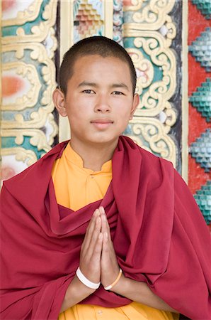 Portrait of a monk, Tibetan Monasteries, Bodhgaya, Gaya, Bihar, India Stock Photo - Rights-Managed, Code: 857-03192979