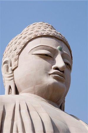 Low angle view of a statue of Buddha, The Great Buddha Statue, Bodhgaya, Gaya, Bihar, India Stock Photo - Rights-Managed, Code: 857-03192971
