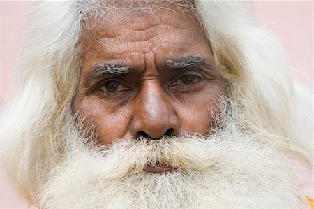 sadhu face photography - Portrait of a sadhu, Varanasi, Uttar Pradesh, India Stock Photo - Rights-Managed, Code: 857-03193008