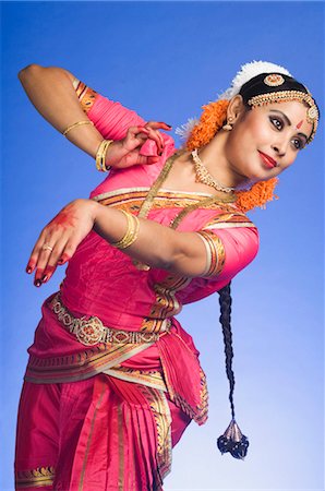 Woman performing Bharatnatyam the classical dance of India Stock Photo - Rights-Managed, Code: 857-03554016