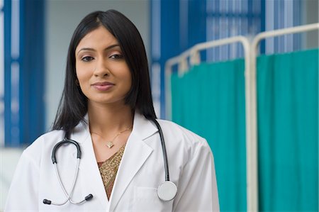 Portrait of a female doctor, Gurgaon, Haryana, India Stock Photo - Rights-Managed, Code: 857-03554195