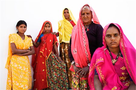 Portrait of a family, Pushkar, Ajmer, Rajasthan, India Stock Photo - Rights-Managed, Code: 857-03553524