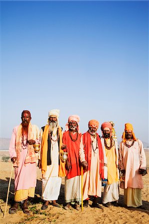 standing monks india - Portrait of sadhus, Pushkar, Ajmer, Rajasthan, India Stock Photo - Rights-Managed, Code: 857-03553528