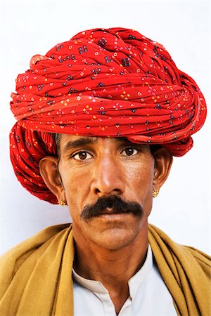 Portrait of a man wearing turban Stock Photo - Rights-Managed, Code: 857-03553520