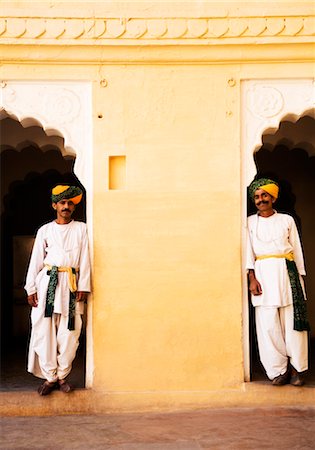 rajasthan historical places - Two men standing in a fort, Meherangarh Fort, Jodhpur, Rajasthan, India Stock Photo - Rights-Managed, Code: 857-03553566