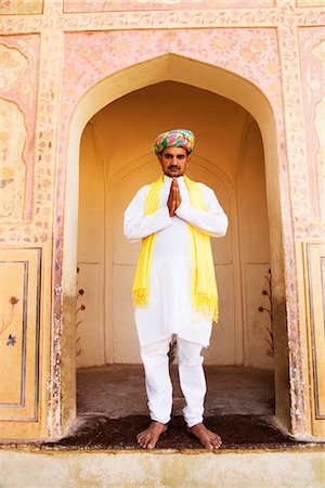 simsearch:857-03553572,k - Portrait of a man, Amber Fort, Jaipur, Rajasthan, India Stock Photo - Rights-Managed, Code: 857-03553613