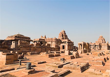 Ruines de temples, Pattadakal, Bagalkot, Karnataka, Inde Photographie de stock - Rights-Managed, Code: 857-03553685