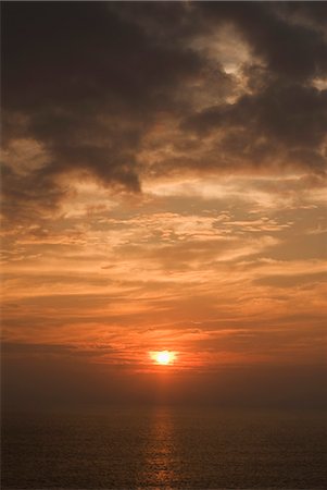 Sunset over the sea, Karnataka, India Stock Photo - Rights-Managed, Code: 857-03553688