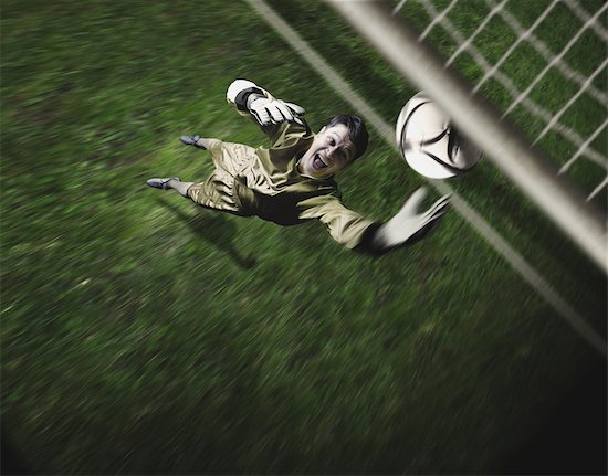 Young Goal Keeper Making a Save Stock Photo - Premium Rights-Managed, Artist: Aflo Sport, Image code: 858-05604664