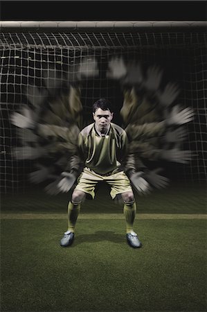 Super Skilled Goal Keeper Foto de stock - Con derechos protegidos, Código: 858-05604663